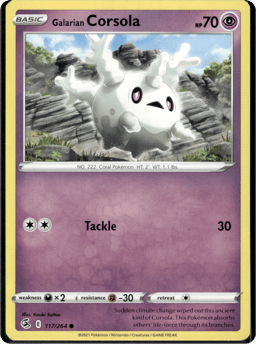 2021 Galarian Corsola #117 Fusion Strike