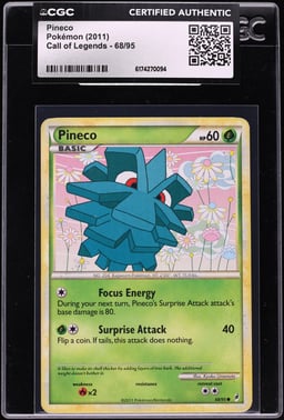 2011 Pokemon Call Of Legends Pineco #68 CGC AUTH