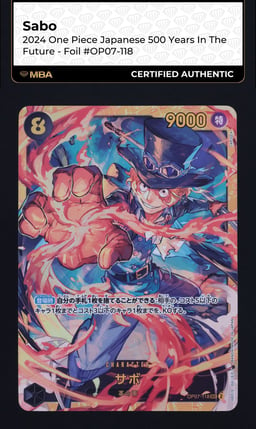 2024 One Piece Japanese 500 Years In The Future Foil Sabo #OP07-118 MBA AUTH