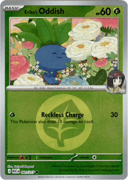 2026 Erika's Oddish (Energy Reverse) #1 Ascended Heroes