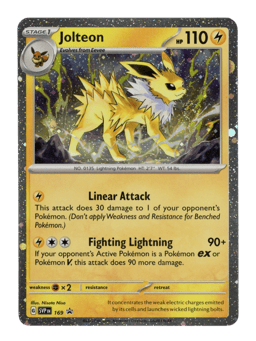 2023 Jolteon #169 Scarlet & Violet Black Star Promos