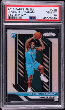 2018 Panini Prizm Silver DeVonte' Graham ROOKIE #288 PSA 10 GEM MINT