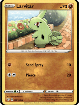 2020 Larvitar #86 Darkness Ablaze
