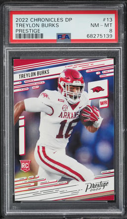 2022 Panini Chronicles Prestige Draft Picks Treylon Burks ROOKIE #13 PSA 8 NM-MT