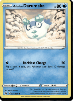 2021 Galarian Darumaka #71 Fusion Strike