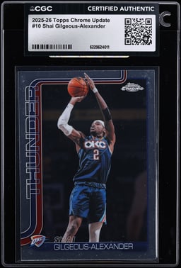2025 Topps Chrome Update Shai Gilgeous-Alexander #10 CGC AUTH
