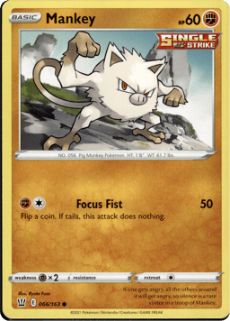 2021 Mankey #66 Battle Styles