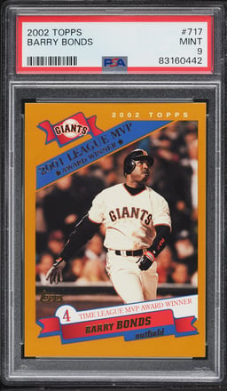 2002 Topps Barry Bonds #717 PSA 9 MINT
