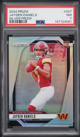 2024 Panini Prizm Silver Jayden Daniels ROOKIE #347 PSA 7 NRMT