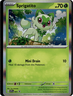 2023 Sprigatito #1 Scarlet & Violet Black Star Promos