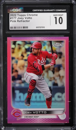 2022 Topps Chrome Pink Refractor Joey Votto #177 CGC 10 GEM MINT