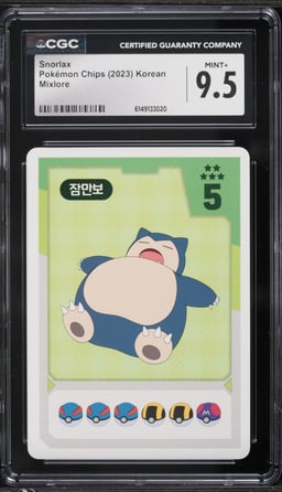 2023 Pokemon Korean Mixlore Chips Snorlax CGC 9.5 MINT+