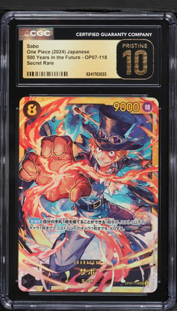 2024 One Piece Japanese 500 Years In The Future SEC Sabo #OP07-118 CGC 10 PRISTINE