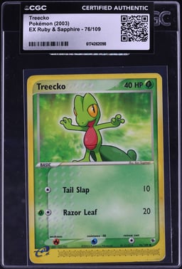 2003 Pokemon Ex Ruby & Sapphire Treecko #76 CGC AUTH