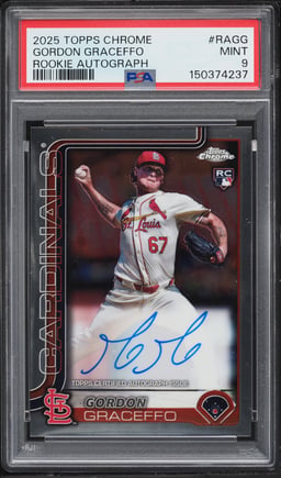 2025 Topps Chrome Gordon Graceffo ROOKIE AUTO #RAGG PSA 9 MINT