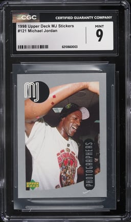 1998 Upper Deck MJ Stickers Michael Jordan #121 CGC 9 MINT