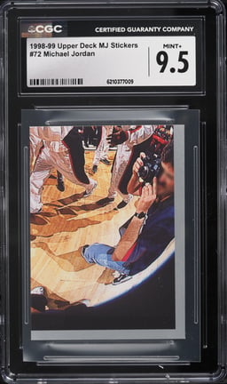 1998 Upper Deck MJ Stickers Michael Jordan #72 CGC 9.5 MINT+