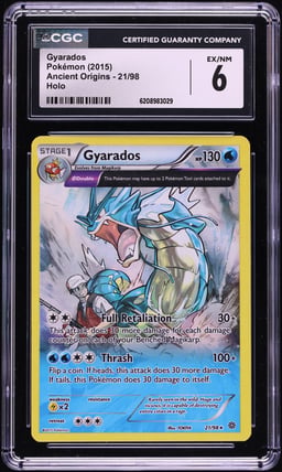 2015 Pokemon XY Ancient Origins Holo Gyarados #21 CGC 6 EXMT