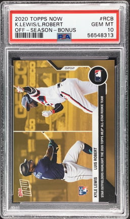 2020 Topps Now Off-Season Bonus Kyle Lewis/Luis Robert #RCB PSA 10