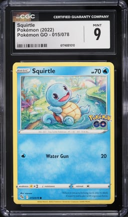 2022 Pokemon Sword & Shield GO Squirtle #15 CGC 9 MINT
