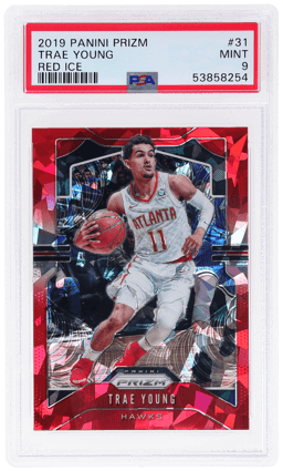 2019 Panini Prizm Red Ice Prizm Trae Young #31 PSA 9