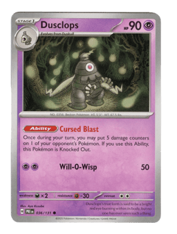 2025 Dusclops #36 Prismatic Evolutions