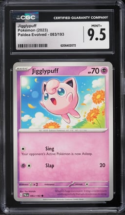 2023 Pokemon Scarlet & Violet Paldea Evolved Jigglypuff #83 CGC 9.5 MINT+