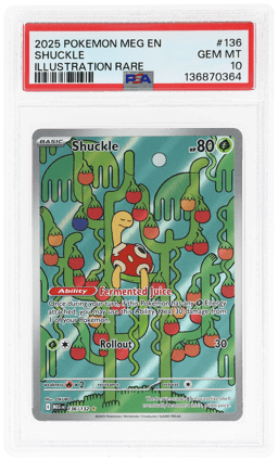 2025 Pokemon Mega Evolution Illustration Rare Shuckle #136 PSA 10