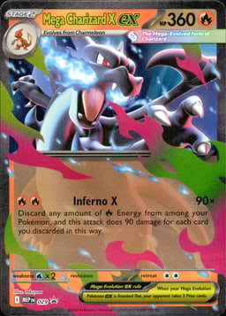 2025 Mega Charizard X ex #29 Mega Evolution Black Star Promos