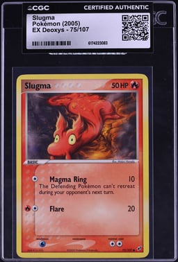 2005 Pokemon EX Deoxys Slugma #75 CGC AUTH
