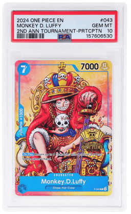 2024 One Piece Tournament Promo 2nd Anniversary Participant Monkey D. Luffy #P-043 PSA 10