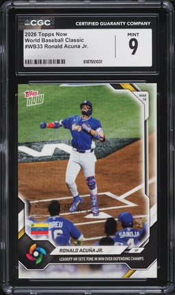 2026 Topps Now World Baseball Classic Ronald Acuna Jr. #WB33 CGC 9 MINT