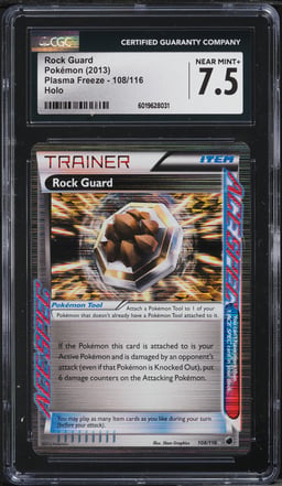 2013 Pokemon Black & White Plasma Freeze Holo Rock Guard #108 CGC 7.5 NRMT+
