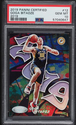 2019 Panini Certified '19 Goga Bitadze ROOKIE #12 PSA 10 GEM MINT