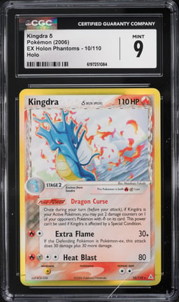 2006 Pokemon EX Holon Phantoms Holo Kingdra #10 CGC 9 MINT