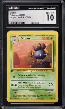 1999 Pokemon Jungle 1st Edition Gloom #37 CGC 10 GEM MINT