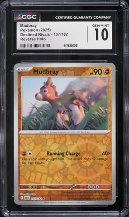 2025 Pokemon SV Destined Rivals Reverse Holo Mudbray #107 CGC 10 GEM MINT