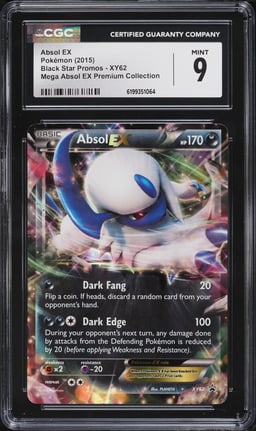 2015 Pokemon XY Black Star Promo Premium Collection Absol EX #XY62 CGC 9 MINT