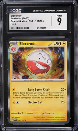 2023 Pokemon Scarlet & Violet 151 Holo Electrode #101 CGC 9 MINT