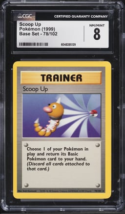 1999 Pokemon Base Set Scoop Up #78 CGC 8 NM-MT