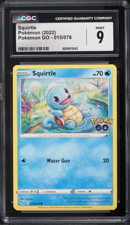 2022 Pokemon Japanese Sword & Shield GO Squirtle #15 CGC 9 MINT