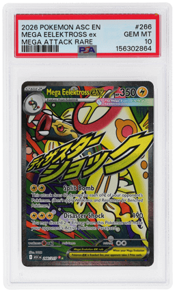 2026 Pokemon Ascended Heroes Mega Attack Rare Mega Eelektross Ex #266 PSA 10