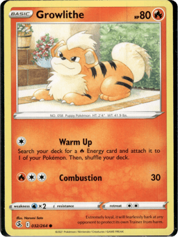 2021 Growlithe #32 Fusion Strike