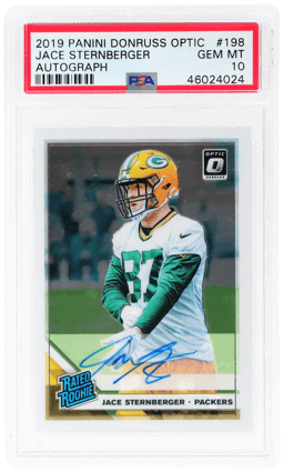 2019 Donruss Optic Rated Rookie Autograph Jace Sternberger #198 7/60 PSA 10