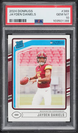 2024 Donruss Football Jayden Daniels ROOKIE #389 PSA 10 GEM MINT