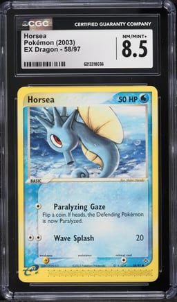2003 Pokemon EX Dragon Horsea #58 CGC 8.5 NM-MT+