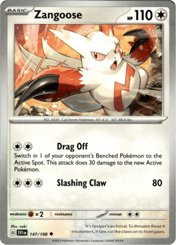 2023 Zangoose #147 Scarlet & Violet