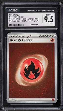 2023 Pokemon Scarlet & Violet Promo Professor Program Cosmos Holo Fire Energy #2 CGC 9.5 MINT+