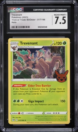 2023 Pokemon Scarlet & Violet Trick Or Trade BOOster Holo Trevenant #17 CGC 7.5 NRMT+