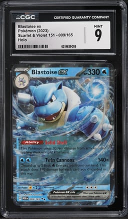 2023 Pokemon Scarlet & Violet 151 Holo Blastoise Ex #9 CGC 9 MINT